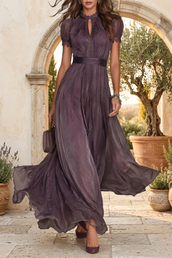Refined Elegance Pleated Maxi Dress