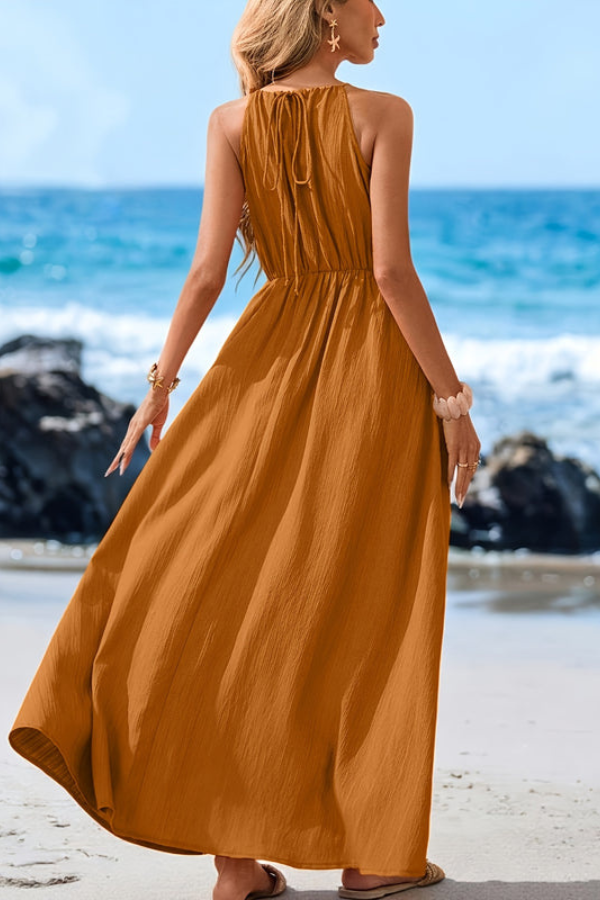 Elegant Pleated Square-Neck Midi Dresses