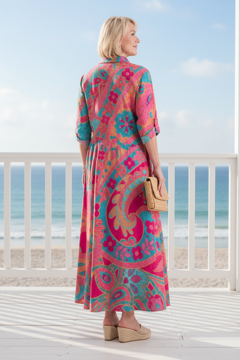 Printed Midi Dress