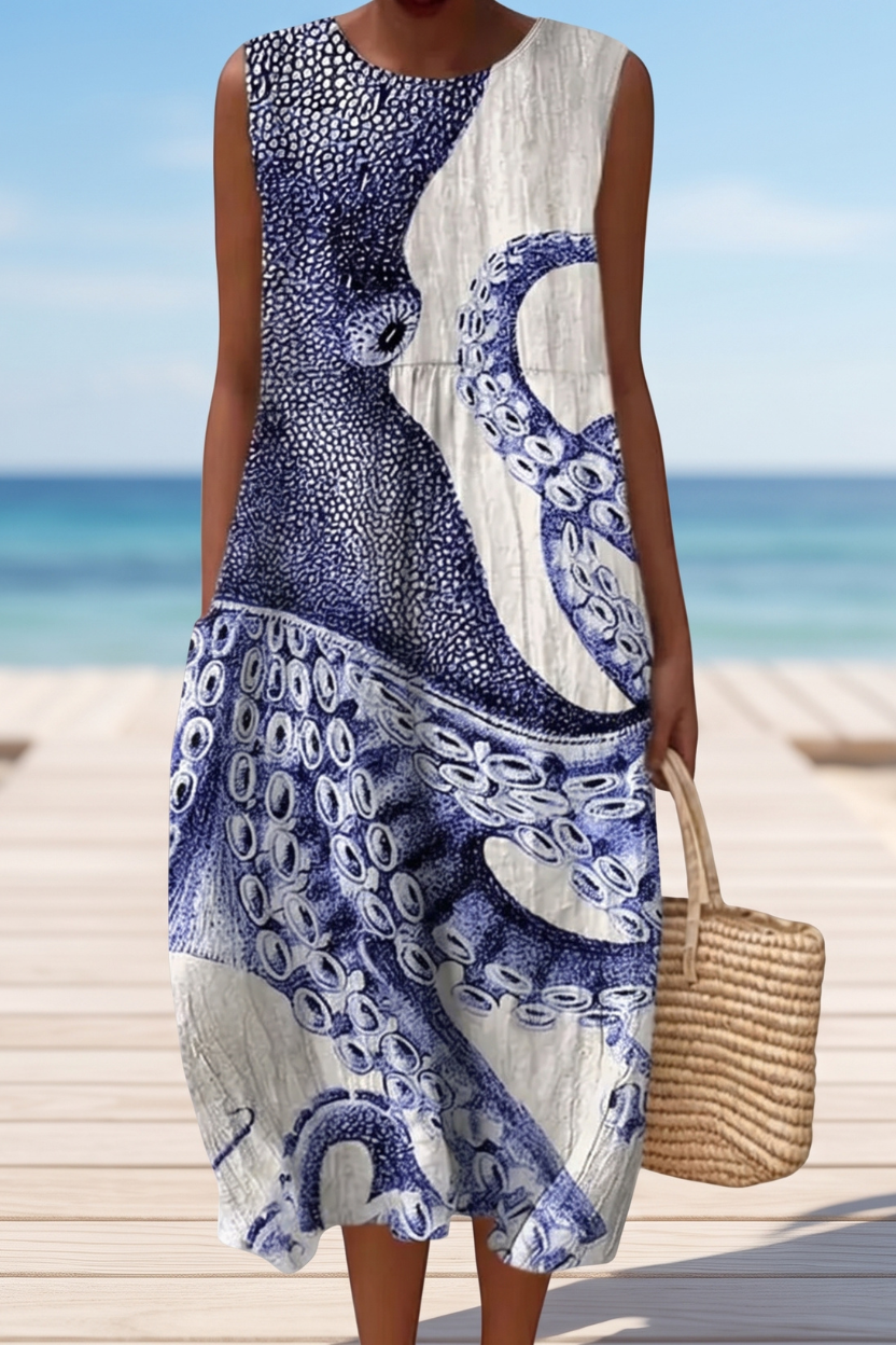 Coastal Grace Back Detail Dress