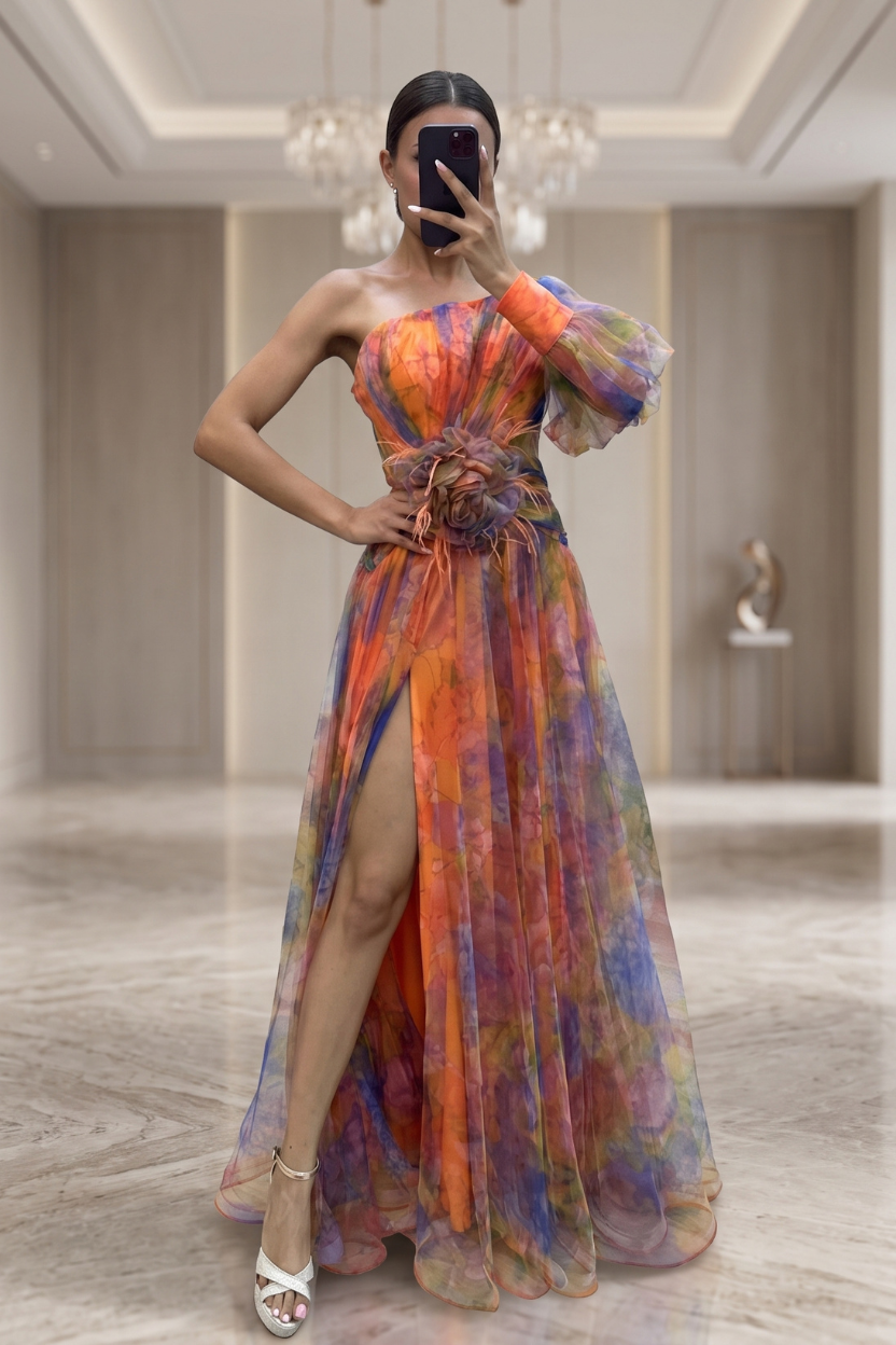 Graceful Allure Evening Maxi Dress